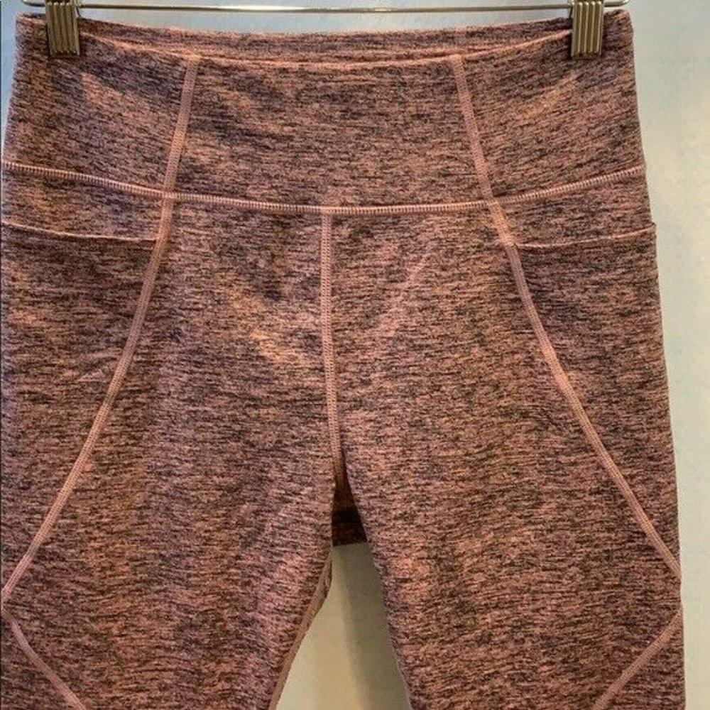Mid-Rise Athletic/Workout Leggings, Pink and Black, Woman's Size X-Large - Picture 2 of 12